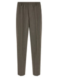 Brown Tapered Elasticated Trousers 1