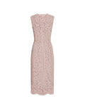 Light Pink Lace Round Neck Maxi Dress 1