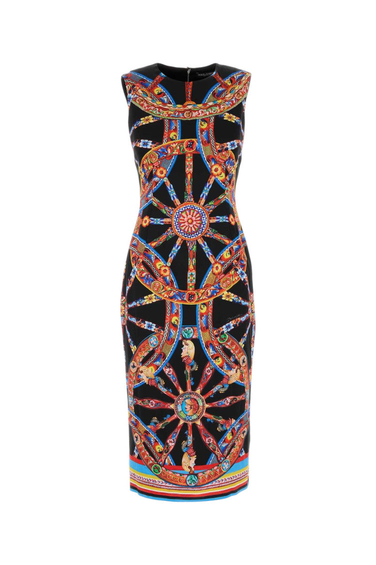 Multicolor Printed Midi Dress 1