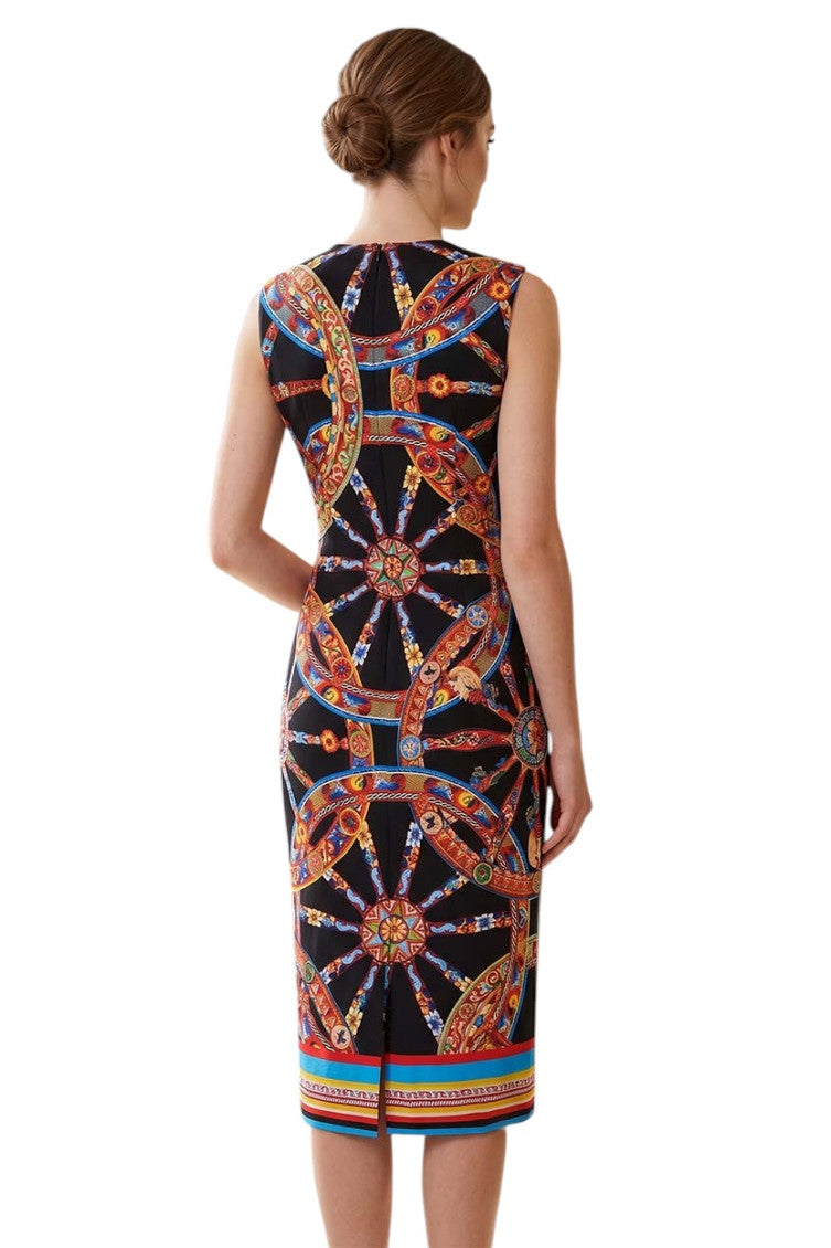 Multicolor Printed Midi Dress 4