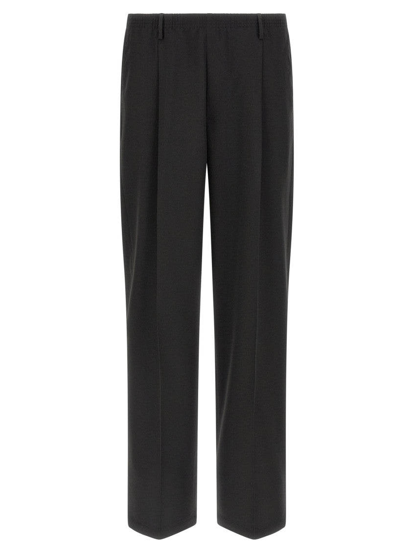 Black Straight Pleated Pants 1
