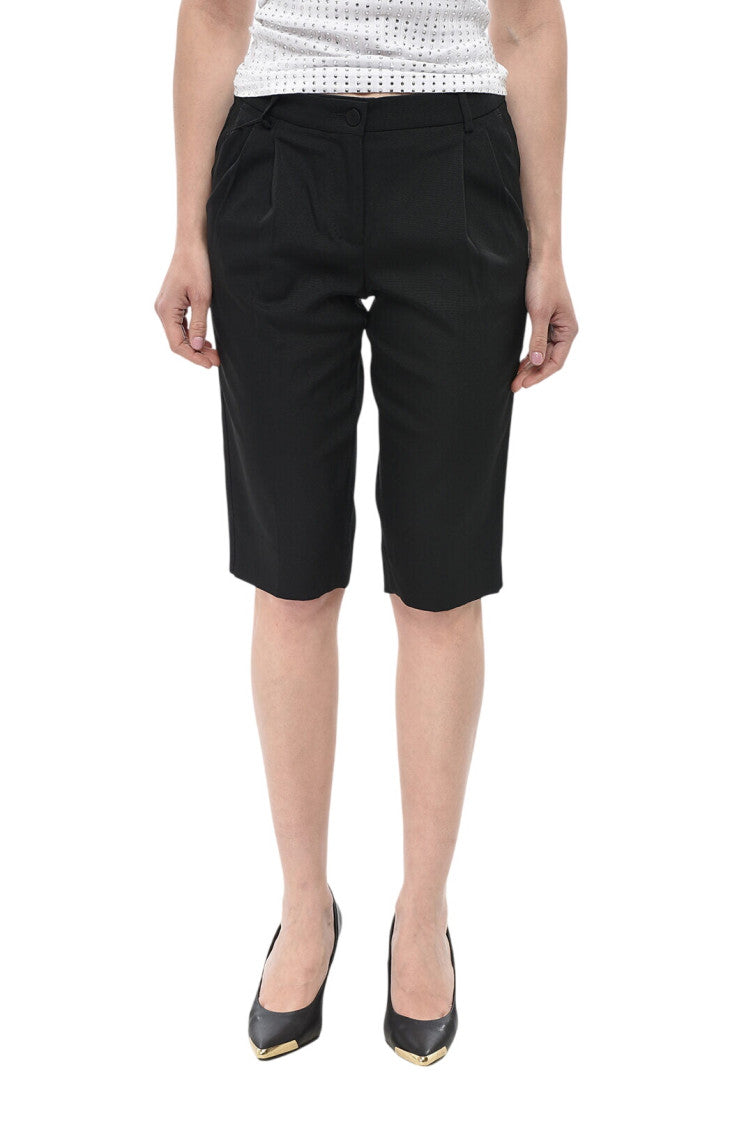 Black Solid Shorts 1