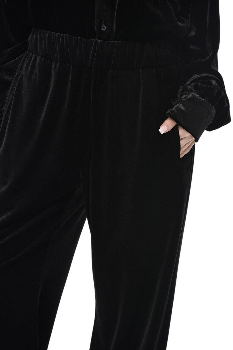 Black Relaxed Elasticated Pants 3
