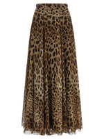 Brown Animal Print Maxi Skirt 1