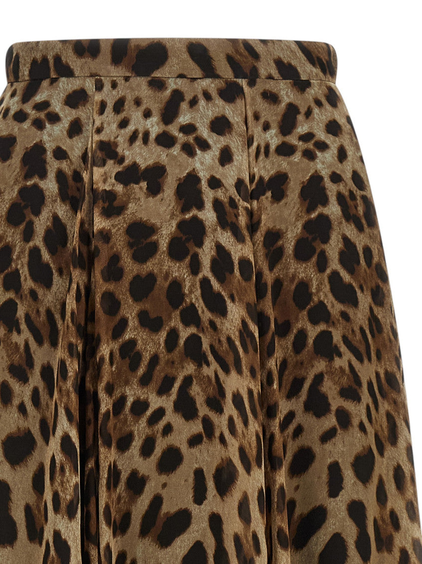 Brown Animal Print Maxi Skirt 5