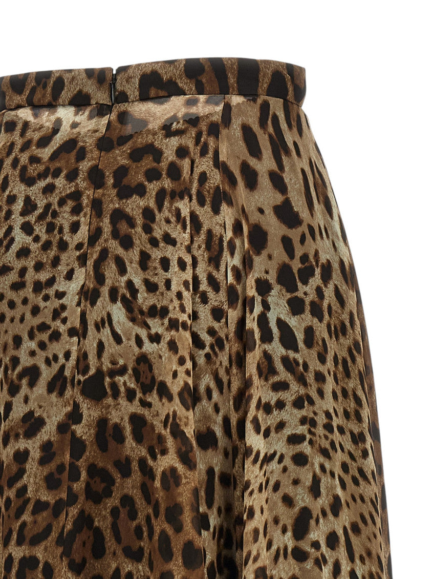 Brown Animal Print Maxi Skirt 6