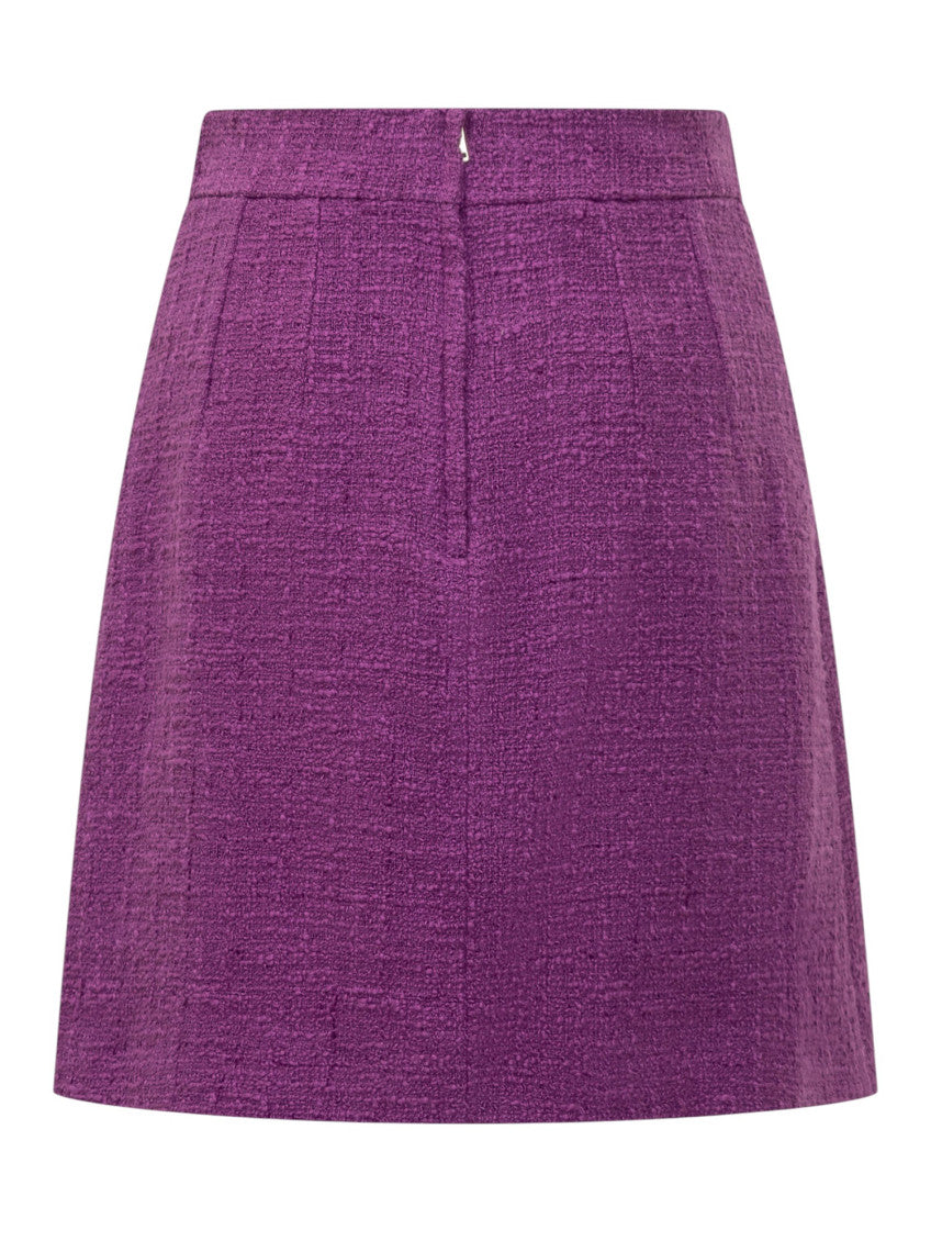 Purple Textured Mini Skirt 2