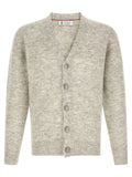 Grey V Neck Cardigan 1