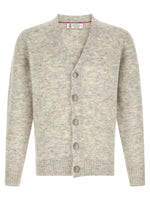 Grey V Neck Cardigan 1