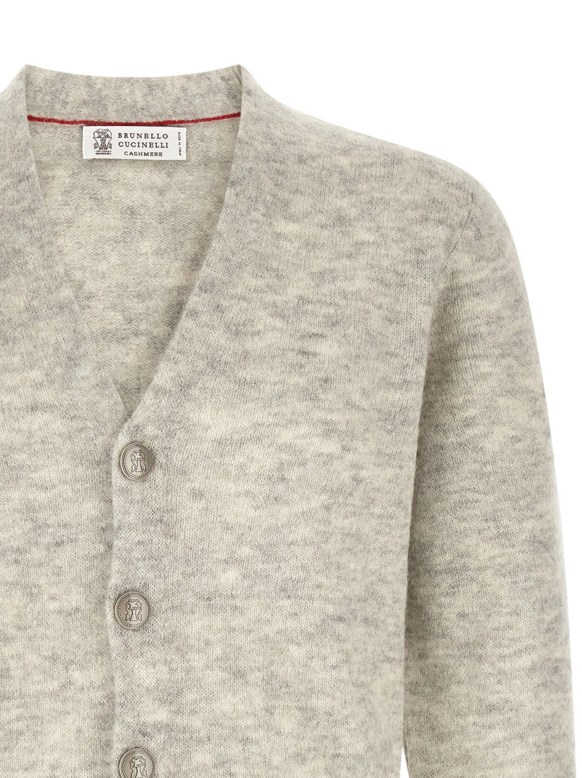 Grey V Neck Cardigan 3