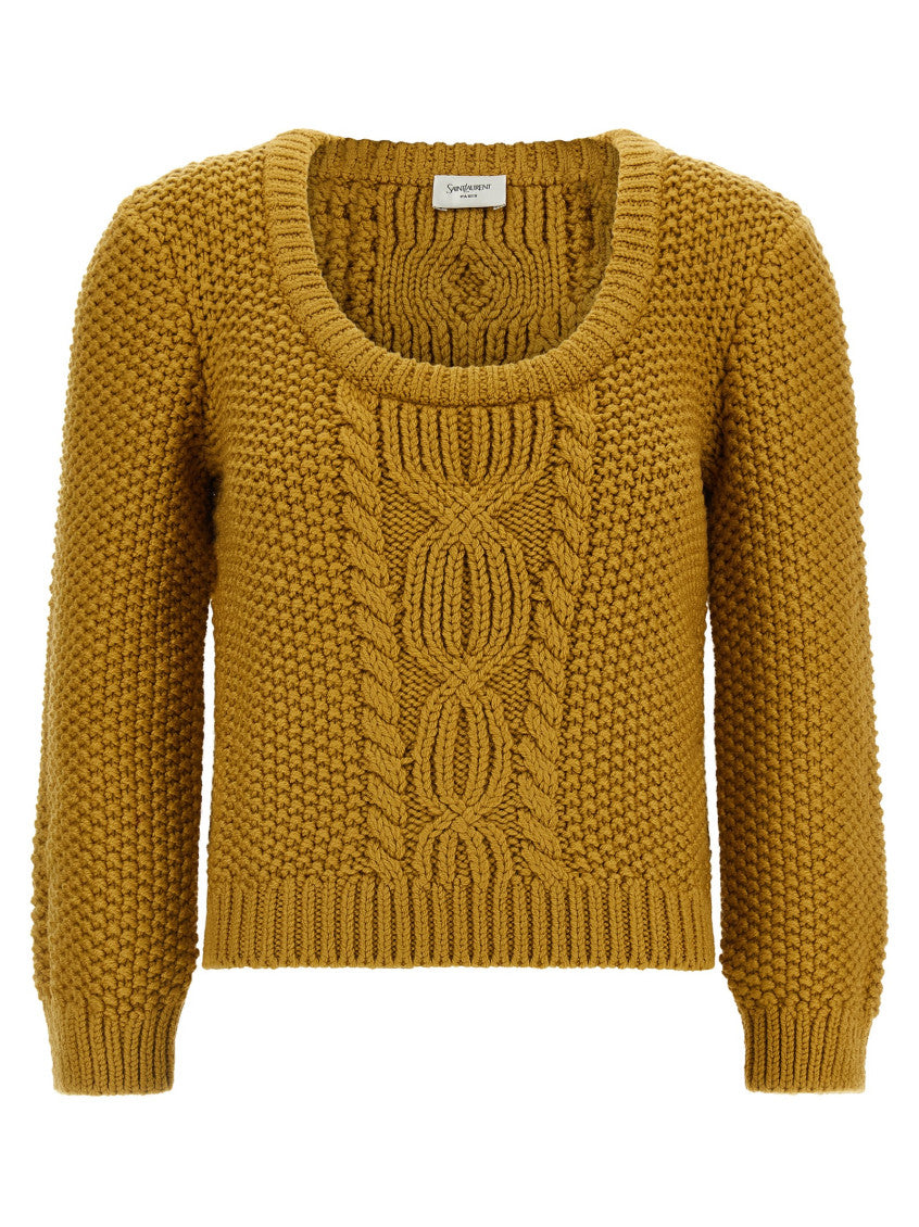 Mustard Yellow Knitted Sweater 1