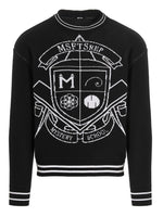 Black Jacquard Logo Sweater 1