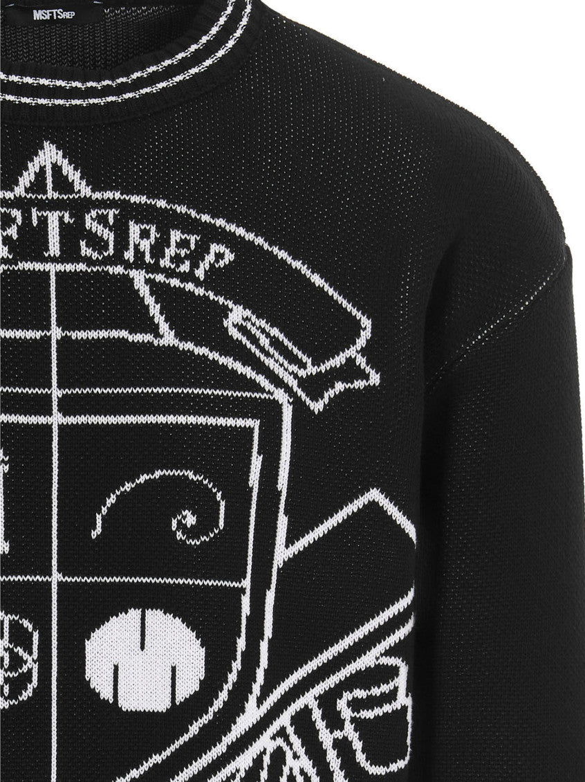 Black Jacquard Logo Sweater 3