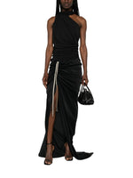Black Solid Maxi Skirt 1