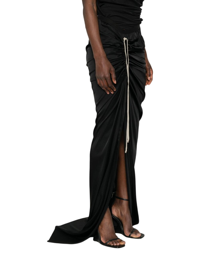 Black Solid Maxi Skirt 2