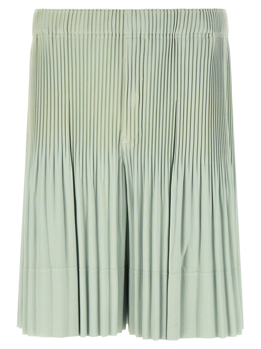 Sage Green Pleated Shorts 1