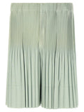 Sage Green Pleated Shorts 1