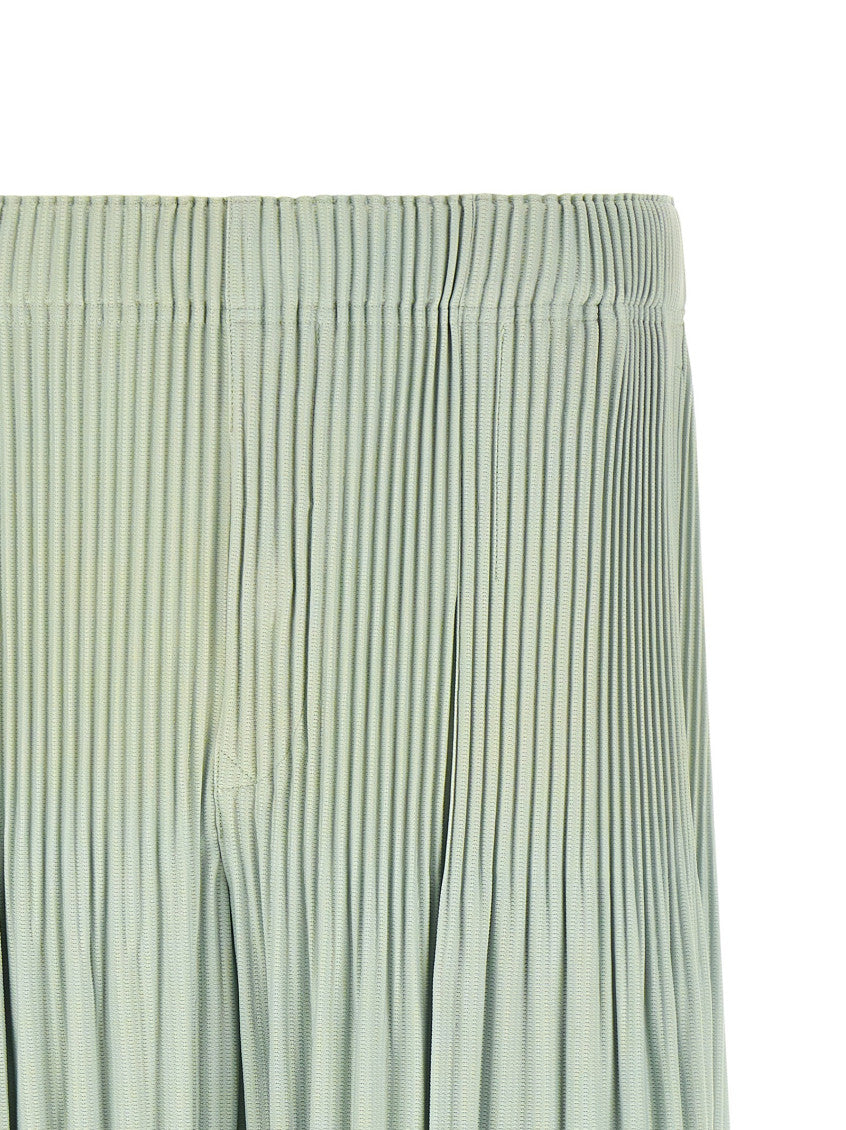 Sage Green Pleated Shorts 3