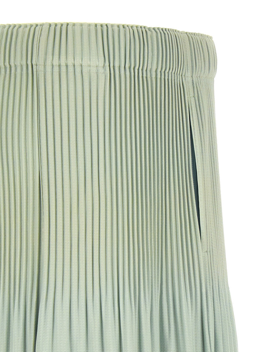 Sage Green Pleated Shorts 4