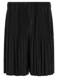 Black Relaxed Pleated Shorts 1