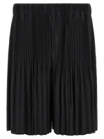 Black Relaxed Pleated Shorts 1