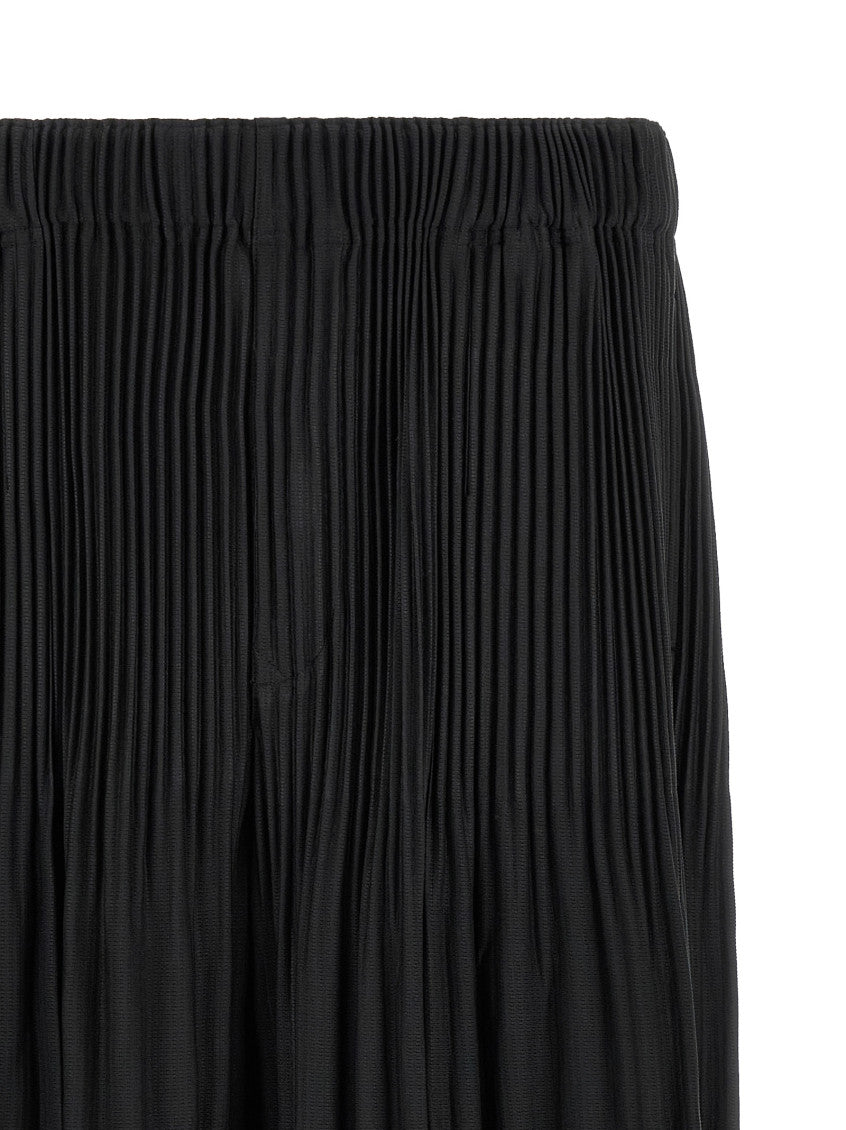 Black Relaxed Pleated Shorts 3