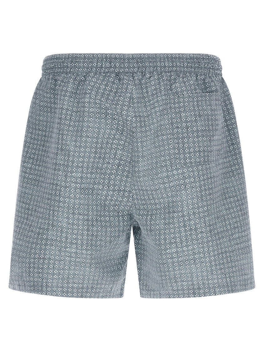 Blue Floral Print Swim Shorts 2