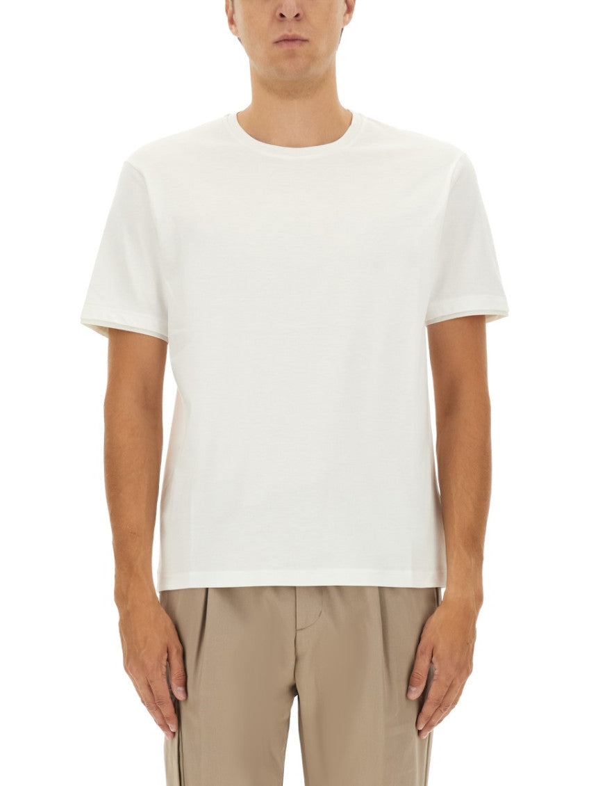 White Solid Crew Neck T-Shirt 1
