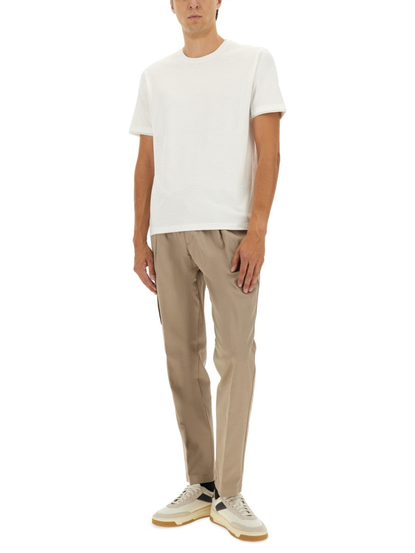 White Solid Crew Neck T-Shirt 2