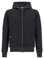 Navy Blue Zip Up Hood Jacket 1