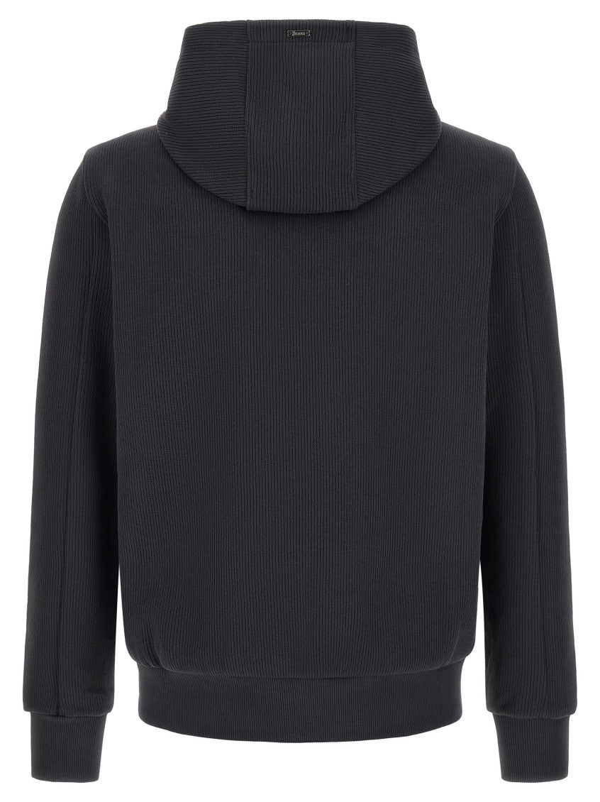 Navy Blue Zip Up Hood Jacket 2