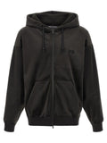 Black Relaxed Zip Up Hoodie 1
