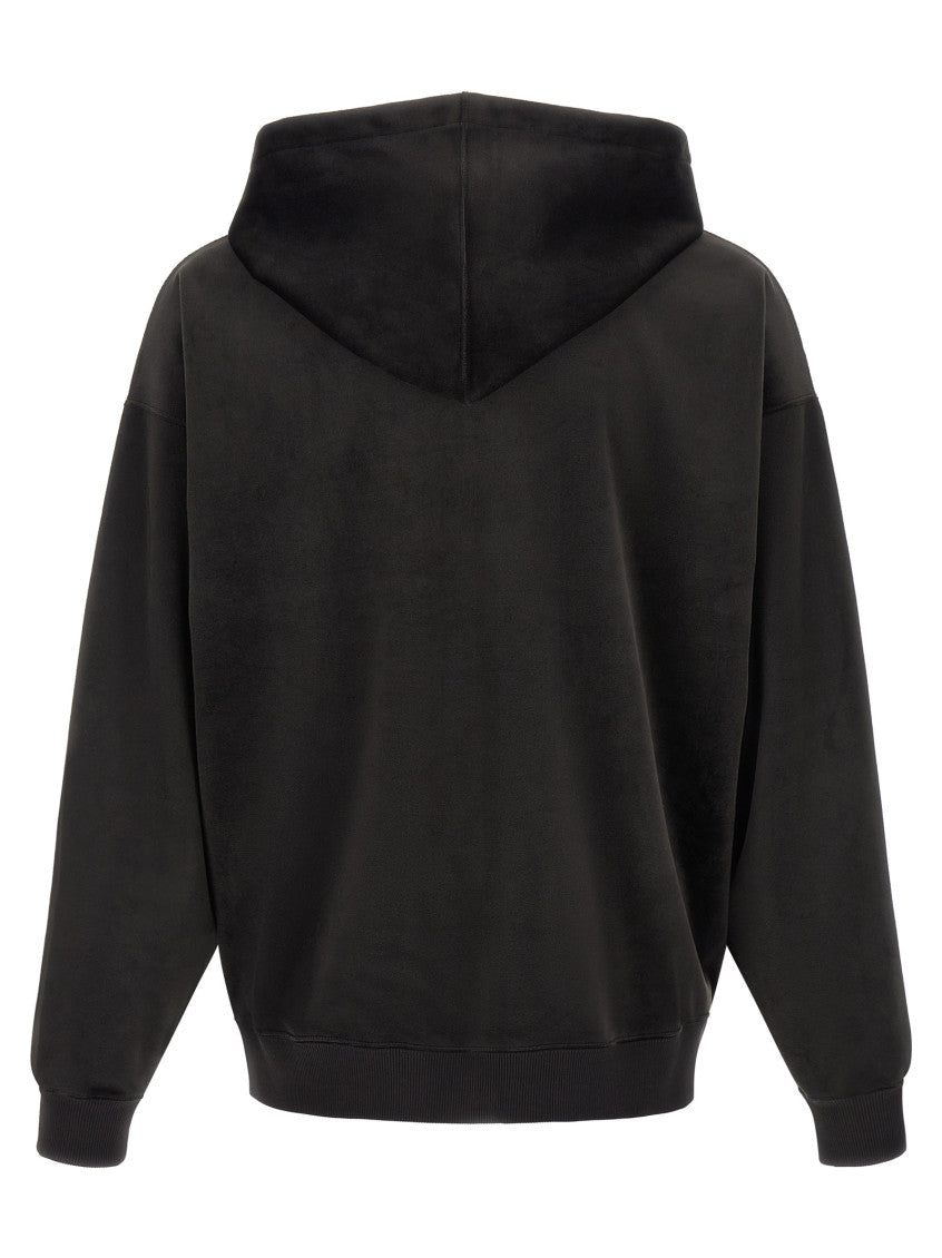 Black Relaxed Zip Up Hoodie 2