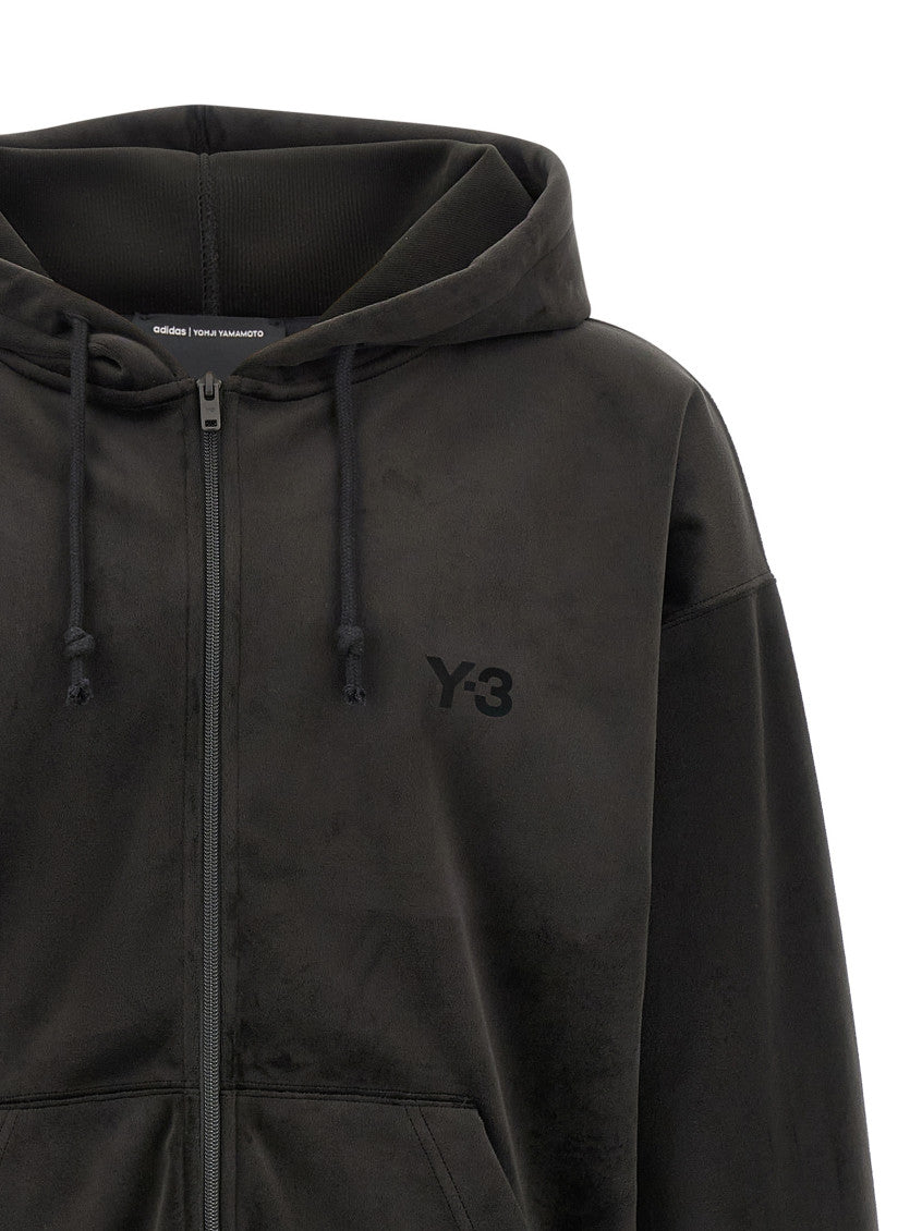 Black Relaxed Zip Up Hoodie 3