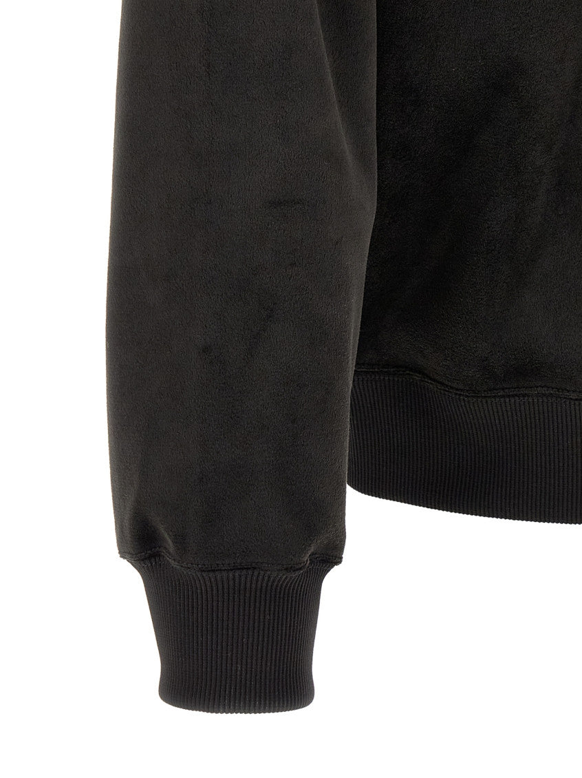 Black Relaxed Zip Up Hoodie 4