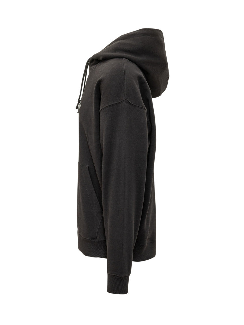 Black Relaxed Logo Hoodie 3