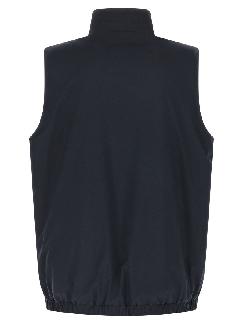 Blue Double face nylon vest 3