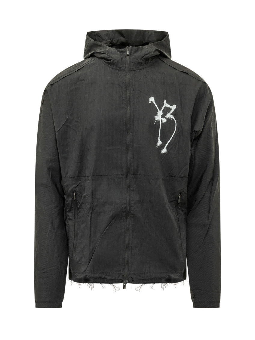 Black Logo Hood Jacket 1