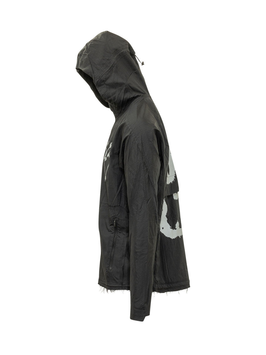 Black Logo Hood Jacket 3