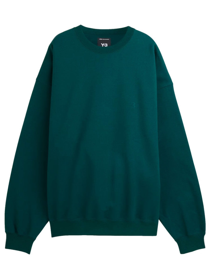 Green Solid Crew Neck Sweatshirt 1