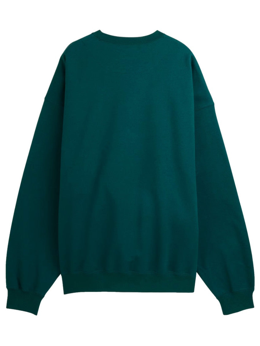 Green Solid Crew Neck Sweatshirt 2