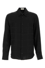 Black Textured Regular Shirt 1