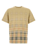 Beige Check Crew Neck T-Shirt 1