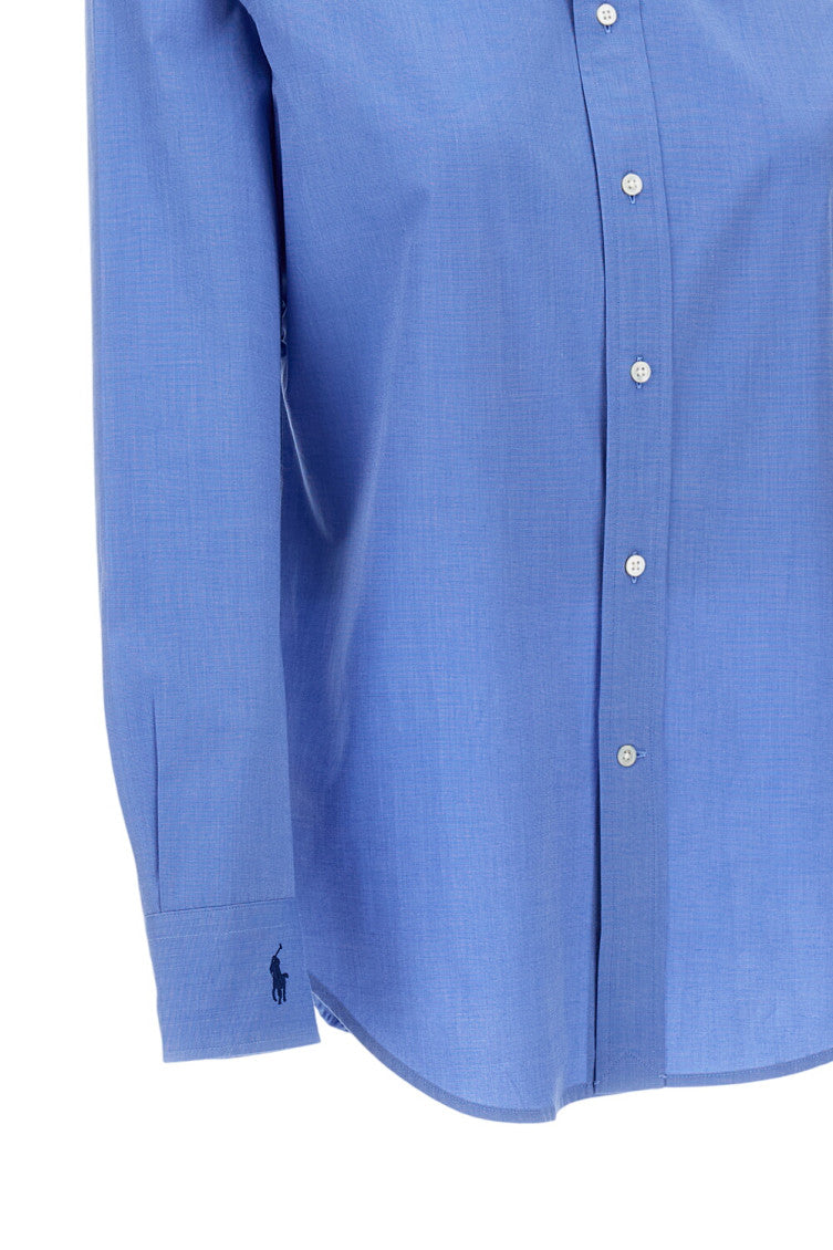 Sky Blue Regular Solid Shirt 3