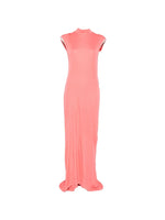Coral Solid Mock Collar Maxi Dress 1