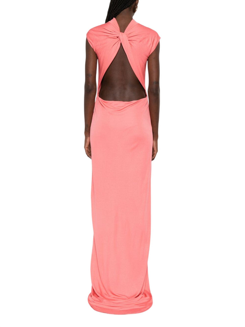 Coral Solid Mock Collar Maxi Dress 4