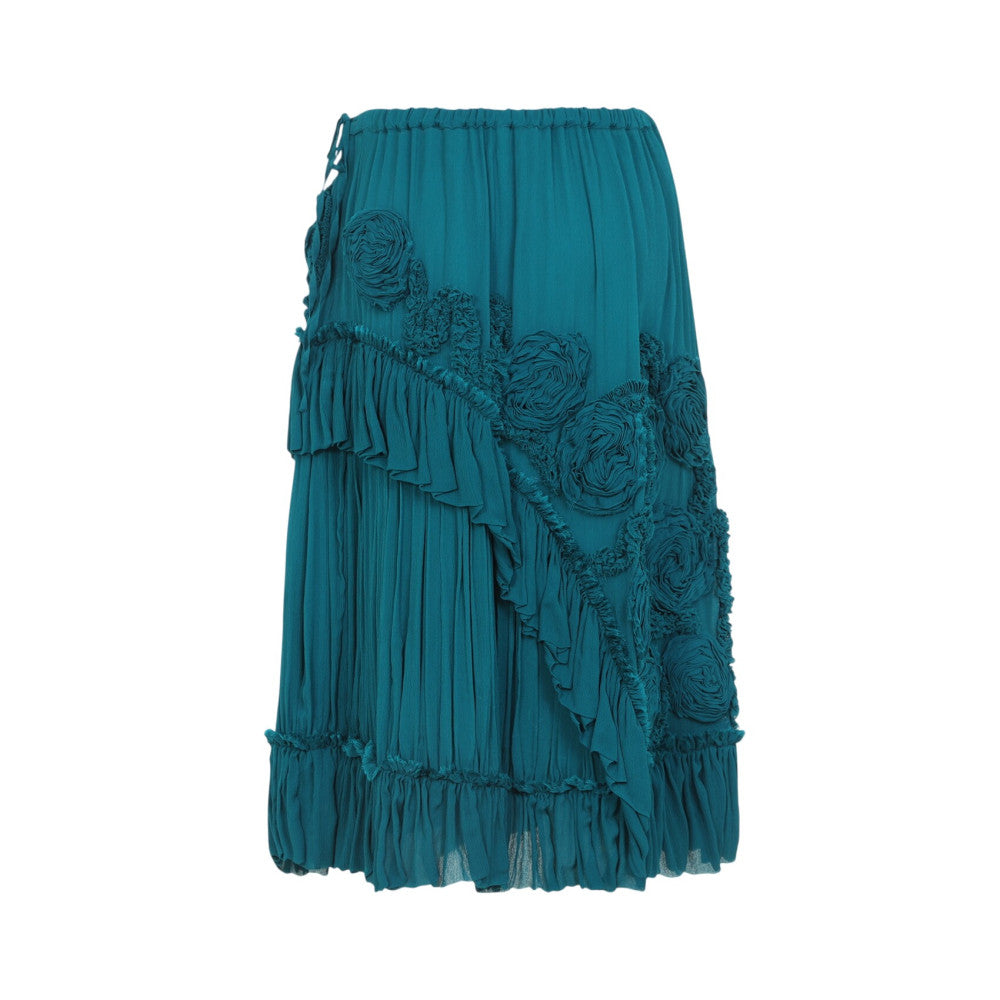 Blue Embellished Midi Skirt 2