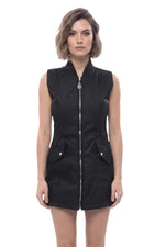 Black Solid Mini Dress 1