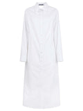White Solid Maxi Dress 1