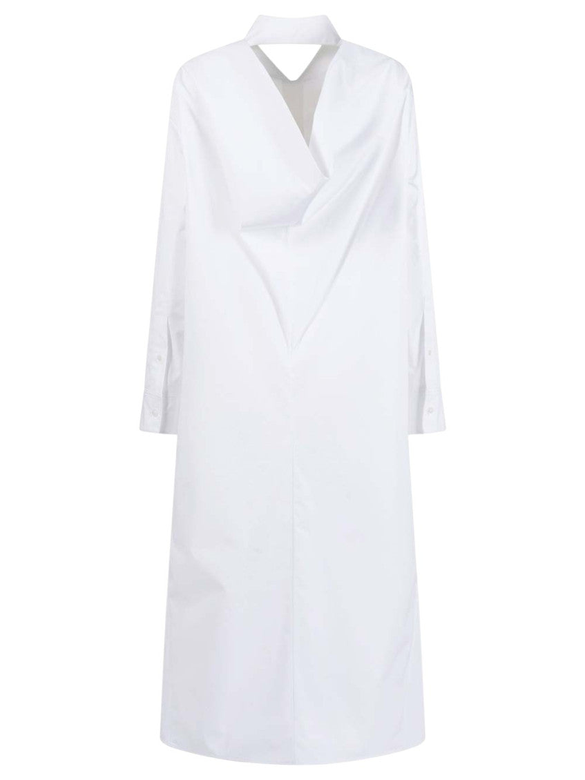 White Solid Maxi Dress 2